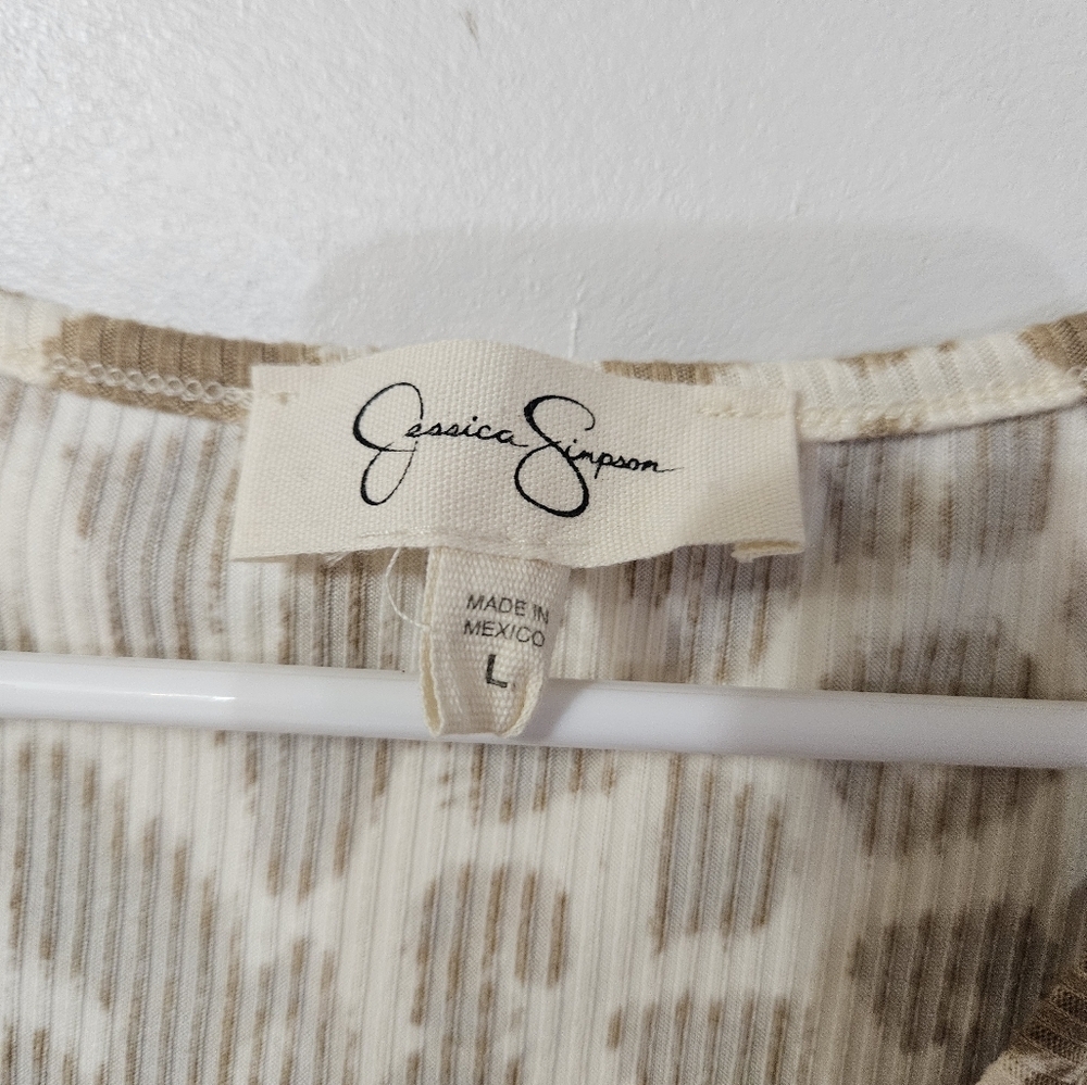 Jessica Simpson leopard print open front mini dre… - image 2